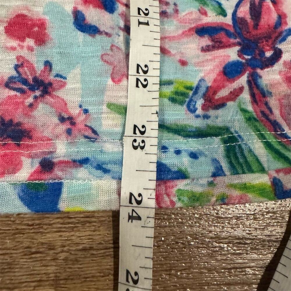 Casey Key Floral Lightweight T Shirt Tropical Beach Vacation Cruise Resort EUC - Picture 8 of 8